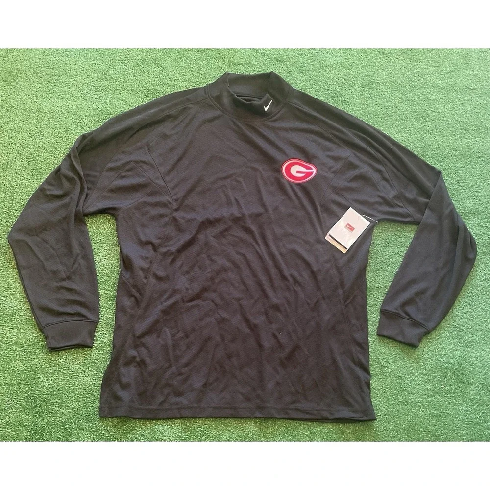 Nike Fit Dry University Of Georgia Black Longsleeve Shirt Mens M NWT